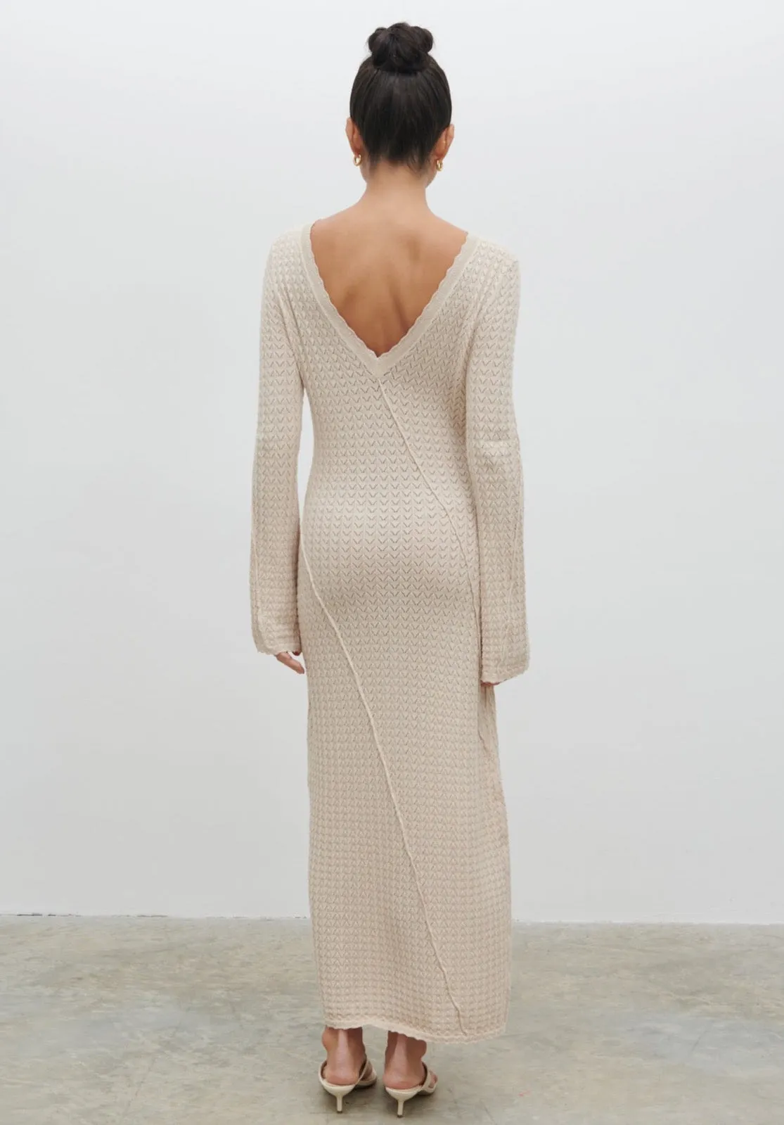 Adeline Knit Midaxi Dress - Beige sold by Pretty Lavish product image thumbnail 2