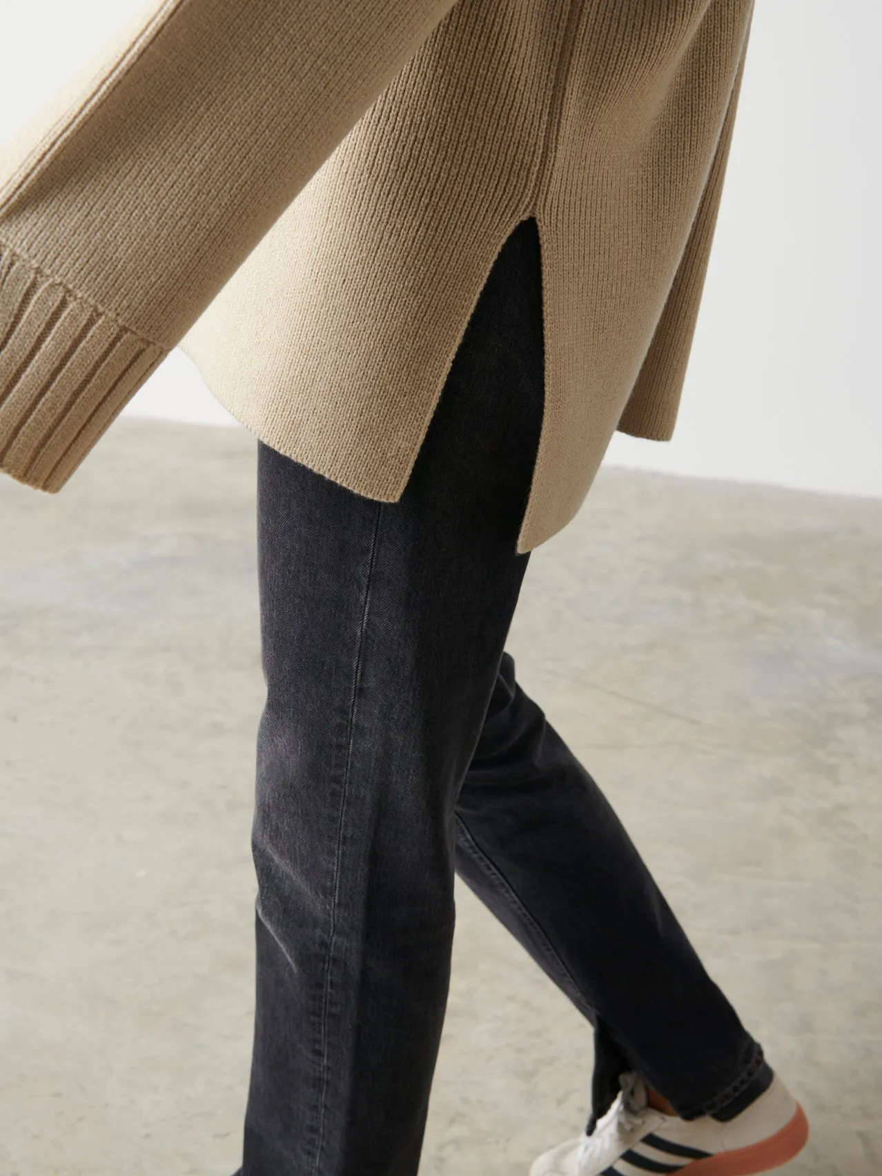 Amory Grown Neck Knit Jumper - Beige sold by Pretty Lavish product image thumbnail 3