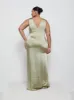 Esmee Wrap Maxi Bridesmaid Dress Curve - Olive sold by Pretty Lavish