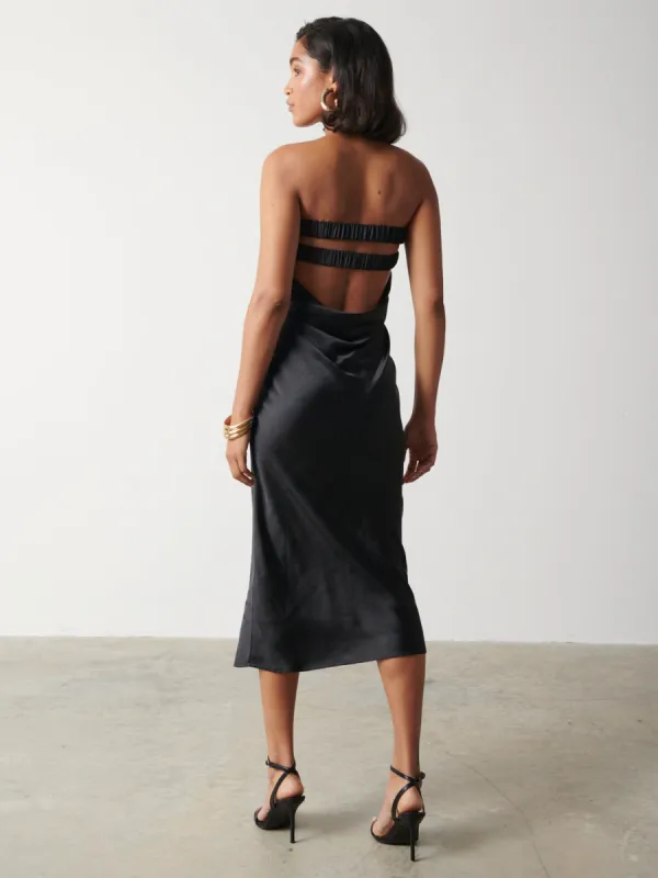 Heather Bandeau Dress - Black sold by Pretty Lavish