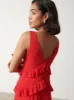 Piper Ruffle Maxi Dress - Red sold by Pretty Lavish