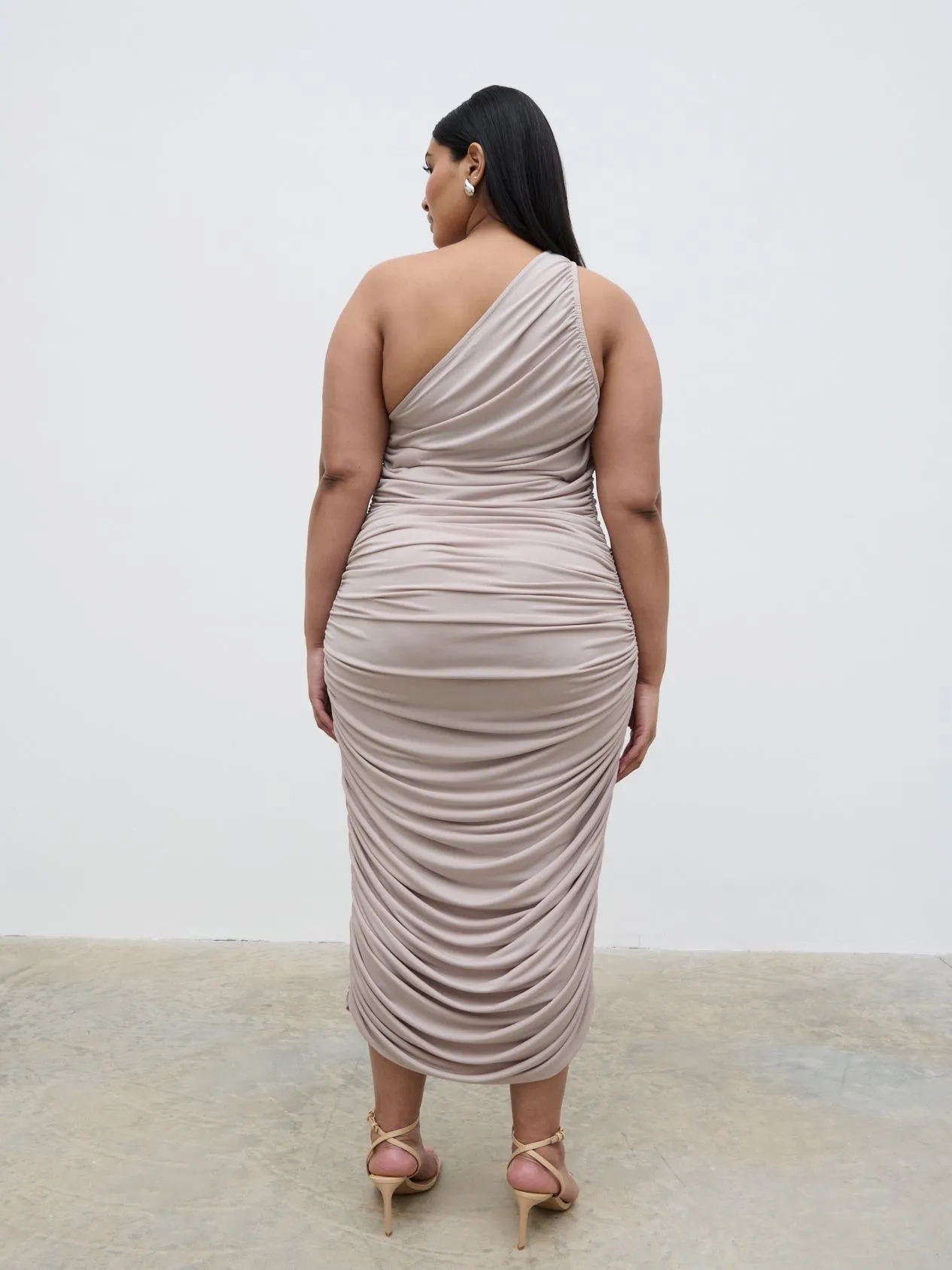 Zephee Jersey Midaxi Dress Curve - Stone sold by Pretty Lavish product image thumbnail 3