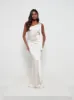 Amelia Tie Maxi Bridesmaid Dress - Matte Champagne sold by Pretty Lavish
