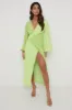 Frieda Knot Contrast Dress - Green sold by Pretty Lavish