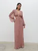 Zaya Plisse Metallic Maxi Dress - Pink sold by Pretty Lavish