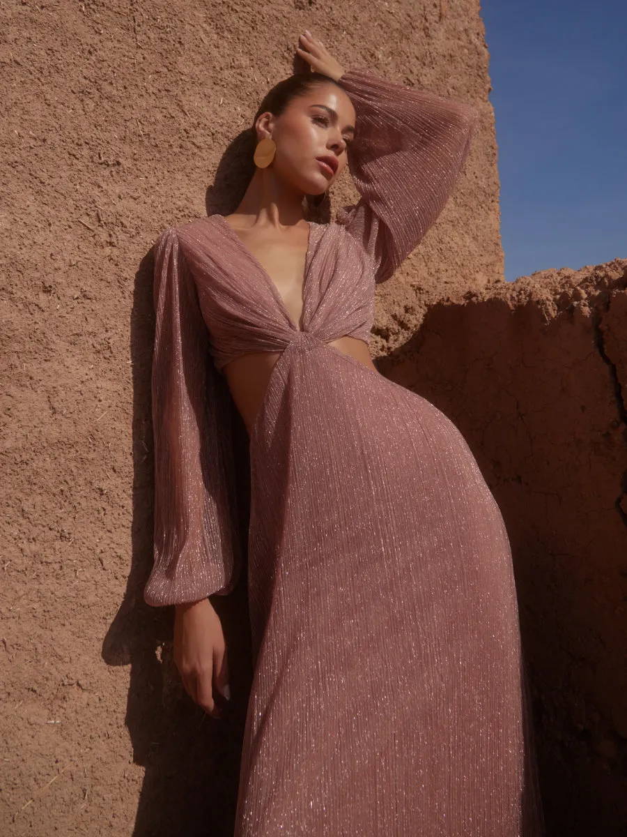 Zaya Plisse Metallic Maxi Dress - Pink sold by Pretty Lavish product image thumbnail 2