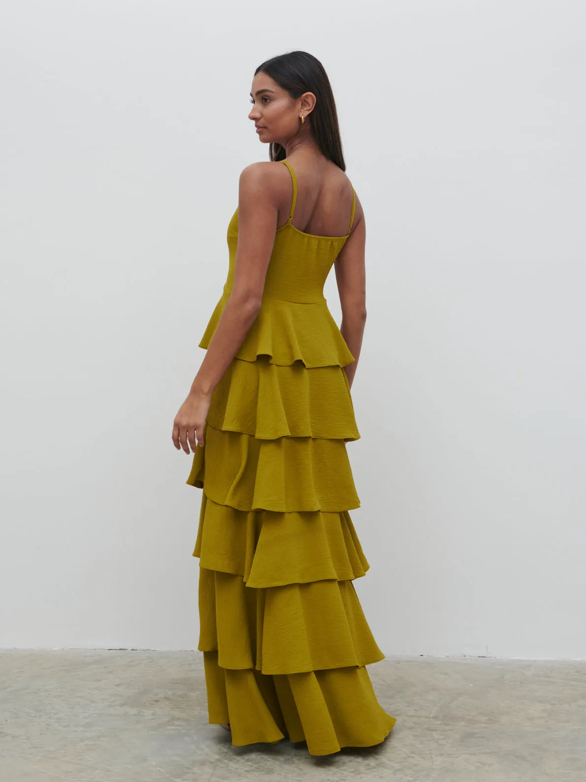 Lissy Textured Maxi Dress - Chartreuse sold by Pretty Lavish product image thumbnail 4