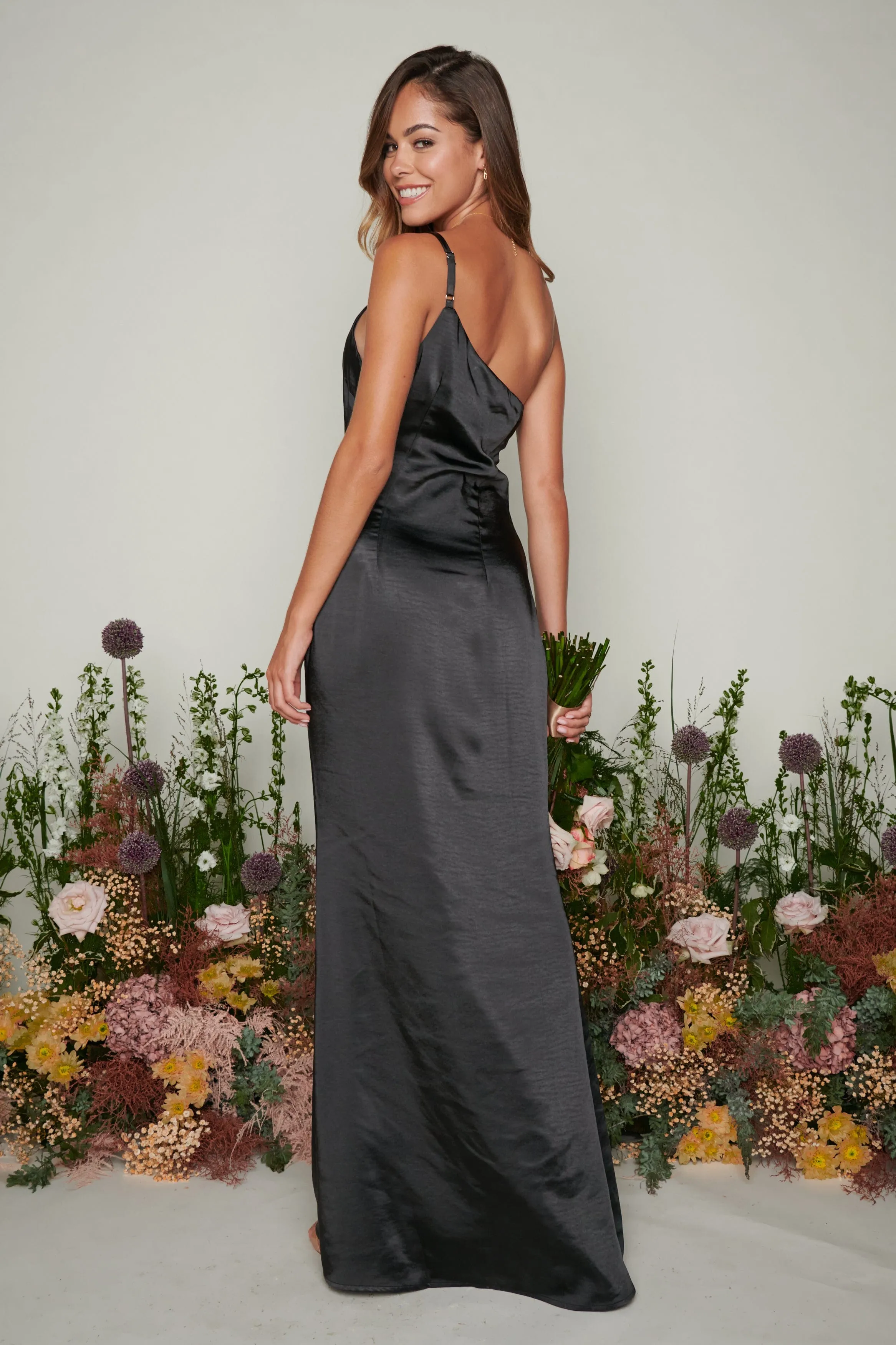 Amelia Maxi Bridesmaid Dress - Matte Black sold by Pretty Lavish product image thumbnail 4