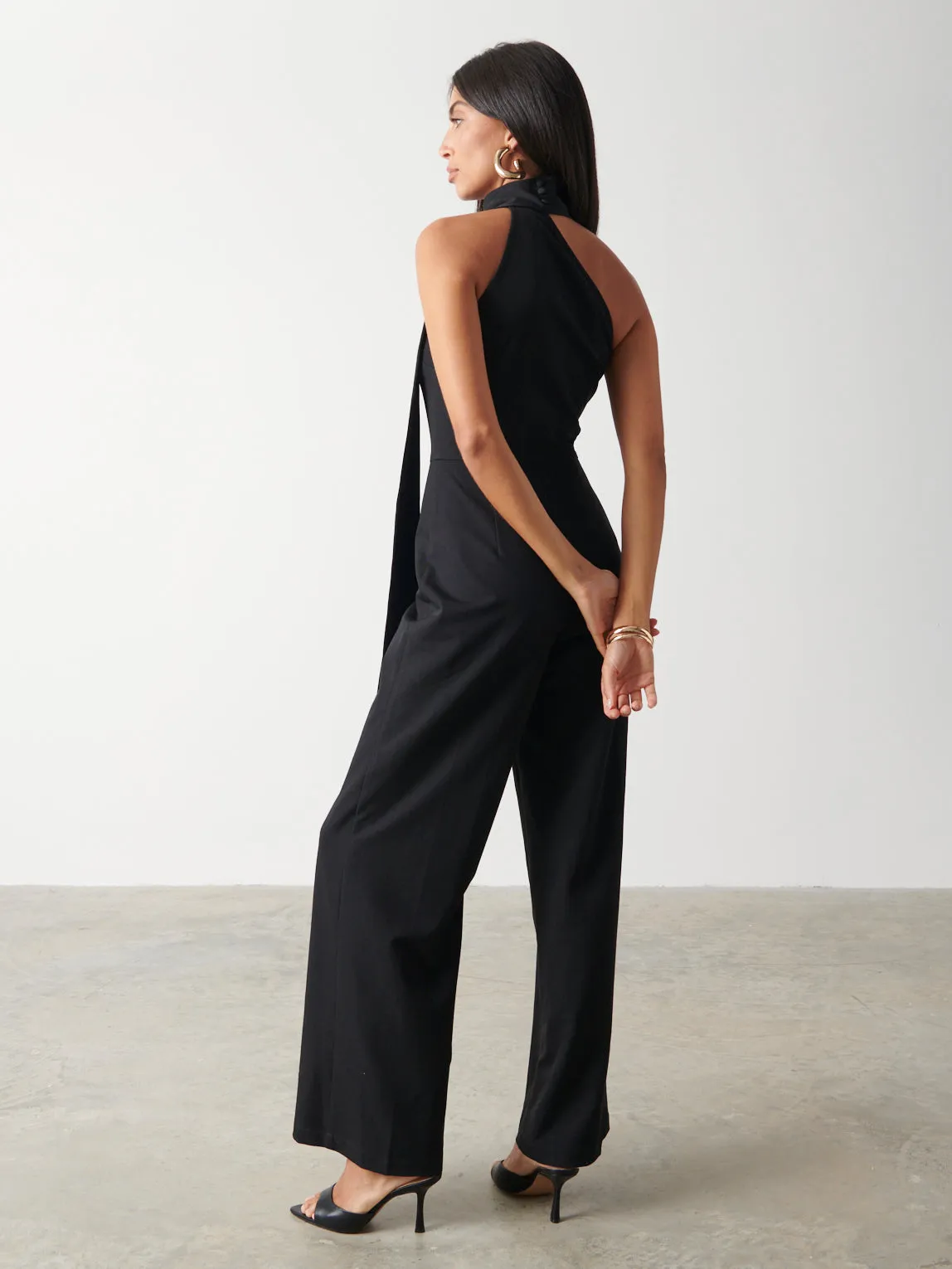 Sapphire Scarf Jumpsuit - Black sold by Pretty Lavish product image thumbnail 4