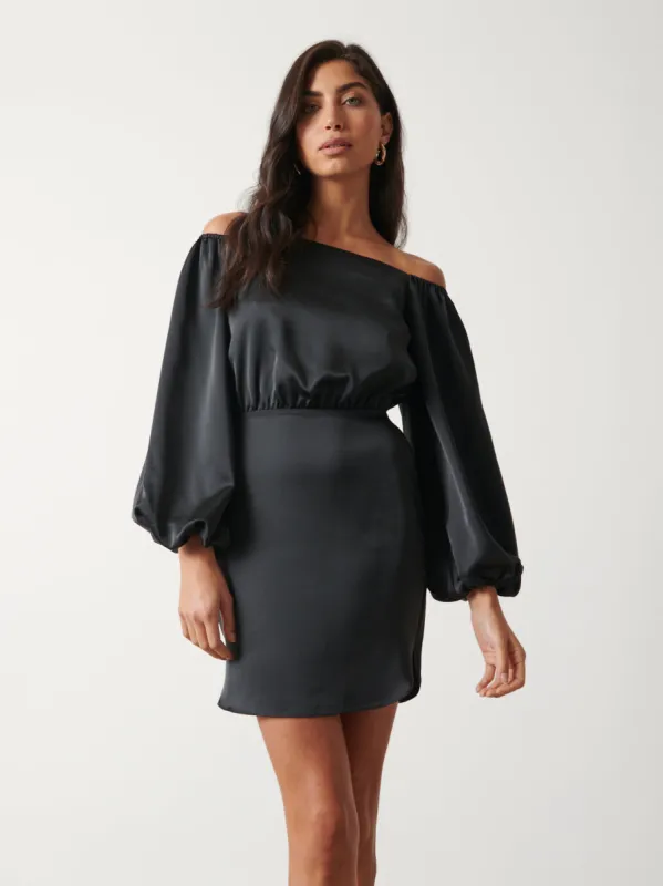 Fern Bardot Mini Dress - Black sold by Pretty Lavish