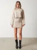 Hunter Cable Knit Mini Skirt - Beige sold by Pretty Lavish