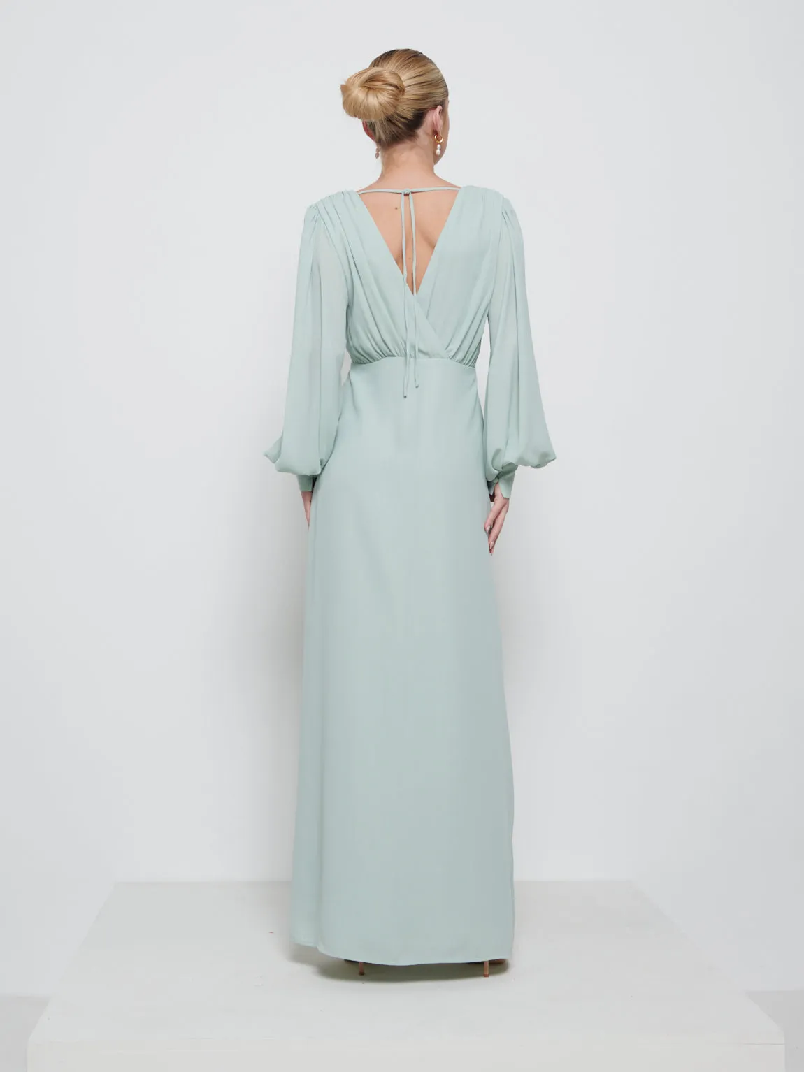 Sienna Chiffon Bridesmaid Dress - Sage sold by Pretty Lavish product image thumbnail 3