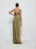 Esmee Wrap Maxi Bridesmaid Dress - Dark Olive sold by Pretty Lavish