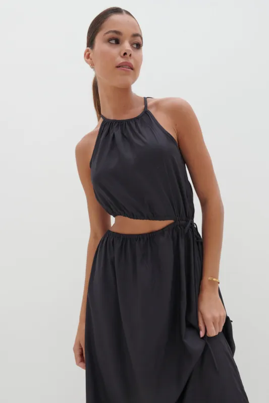 Fleur Cut Out Midaxi - Black sold by Pretty Lavish