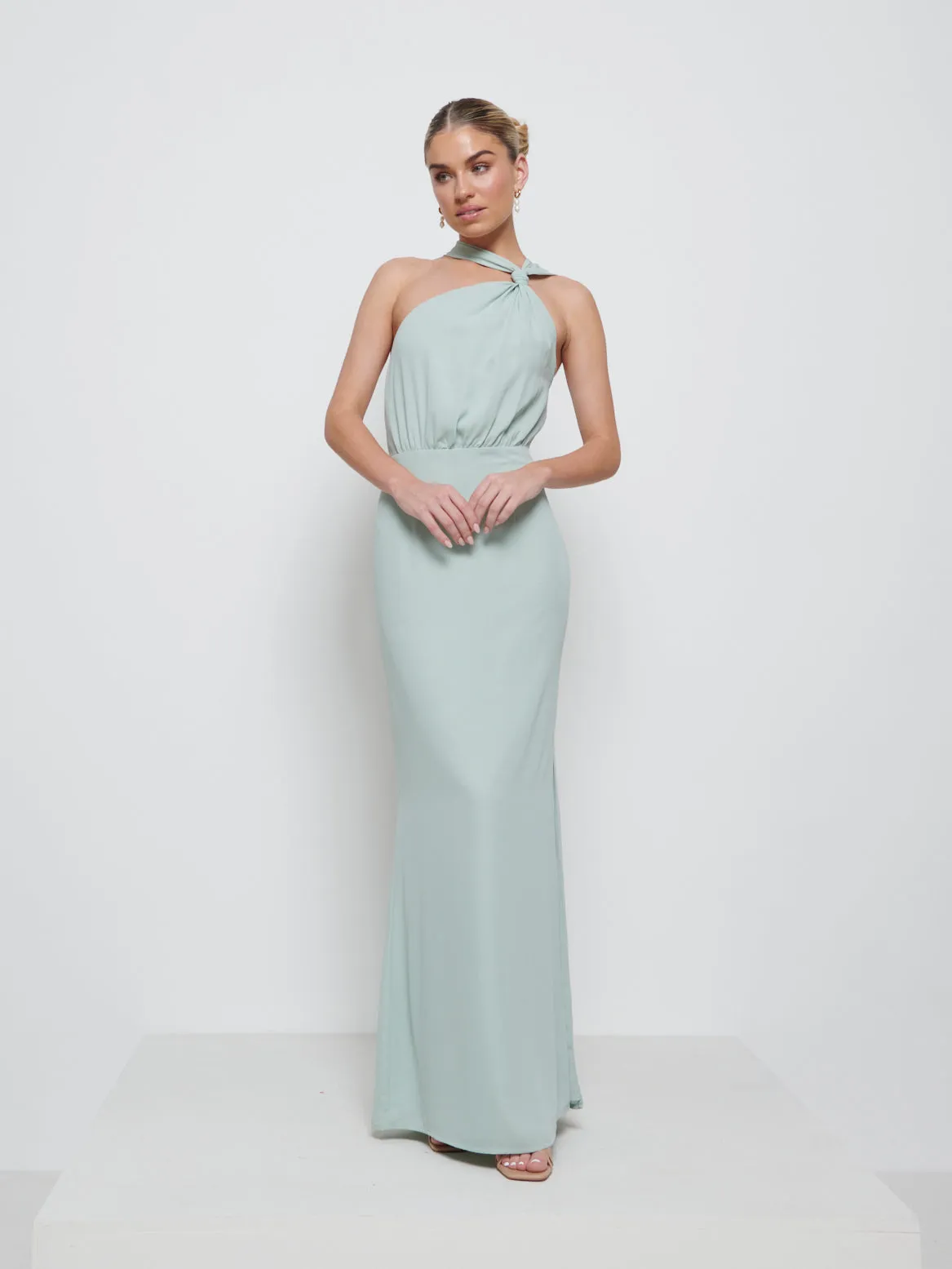Milly Chiffon Bridesmaid Dress - Sage sold by Pretty Lavish product image thumbnail 4