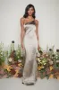 Amelia Maxi Bridesmaid Dress - Matte Olive Grey sold by Pretty Lavish