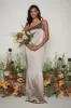 Amelia Maxi Bridesmaid Dress - Matte Olive Grey sold by Pretty Lavish