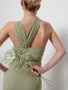 Milly Chiffon Bridesmaid Dress - Olive sold by Pretty Lavish