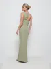 Milly Chiffon Bridesmaid Dress - Olive sold by Pretty Lavish