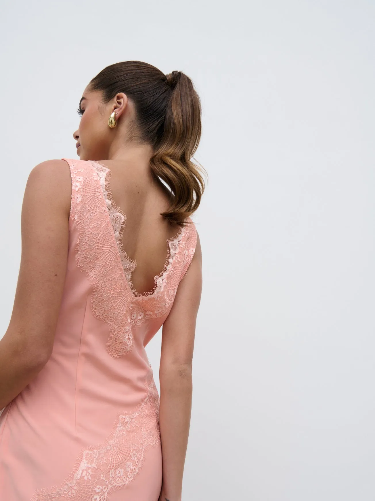 Robin Slip Maxi Dress - Apricot Ice sold by Pretty Lavish product image thumbnail 4