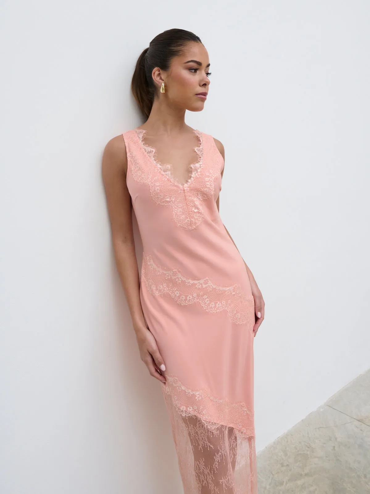 Robin Slip Maxi Dress - Apricot Ice sold by Pretty Lavish product image thumbnail 3