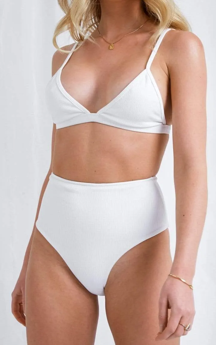 Leola Triangle Bikini Top - White sold by Pretty Lavish