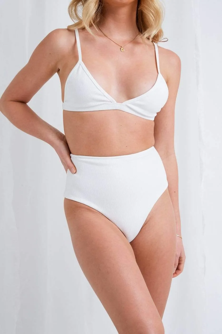 Leola Triangle Bikini Top - White sold by Pretty Lavish product image thumbnail 3