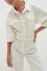 Shona Collared Jumpsuit - Stone sold by Pretty Lavish