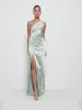 Amelia Ruched Maxi Bridesmaid Dress - Matte Sage sold by Pretty Lavish