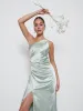 Amelia Ruched Maxi Bridesmaid Dress - Matte Sage sold by Pretty Lavish