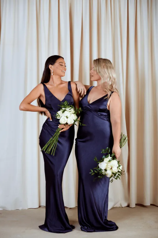 Piper Maxi Dress - Matte Navy sold by Pretty Lavish