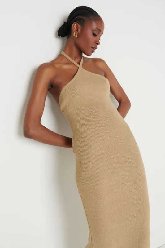 Khloe Knit Midaxi Dress - Oatmeal sold by Pretty Lavish