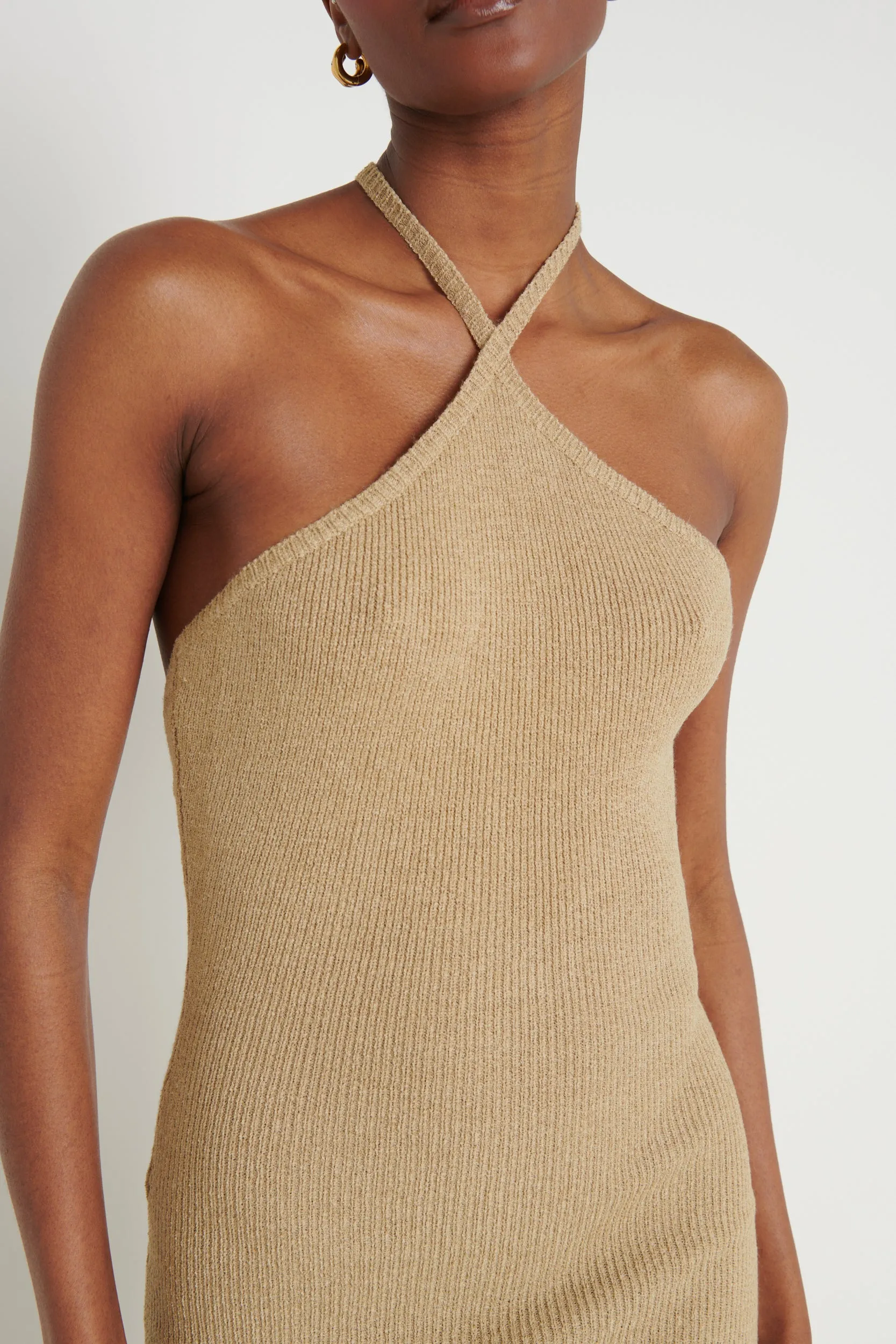 Khloe Knit Midaxi Dress - Oatmeal sold by Pretty Lavish product image thumbnail 4