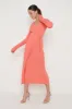 Vinnie Wrap Tie Midaxi Dress - Coral sold by Pretty Lavish