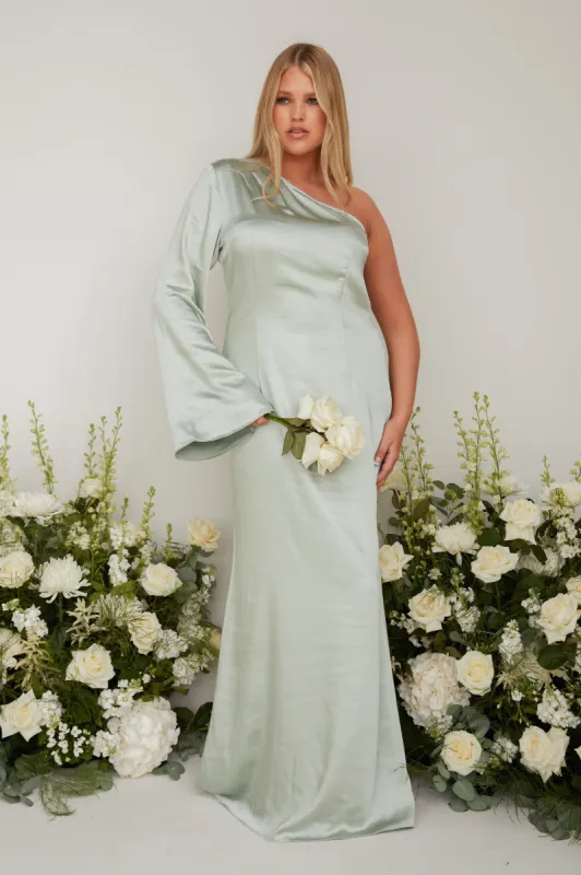 Rosie Maxi Bridesmaid Dress - Matte Sage sold by Pretty Lavish