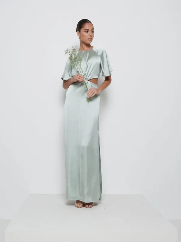 Zara Twist Knot Bridesmaid Dress - Sage sold by Pretty Lavish