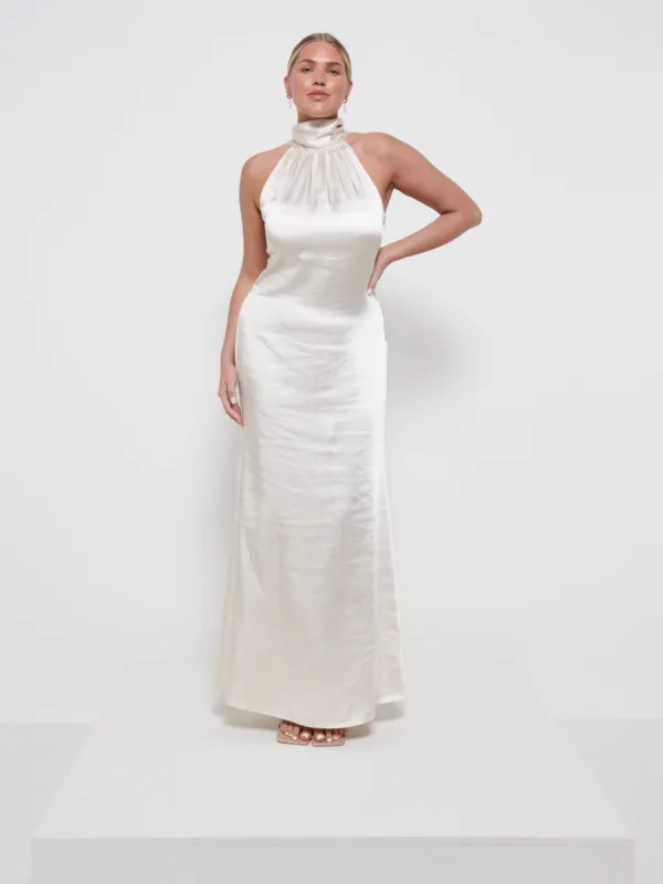 Odelle Maxi Bridesmaid Dress - Matte Champagne sold by Pretty Lavish