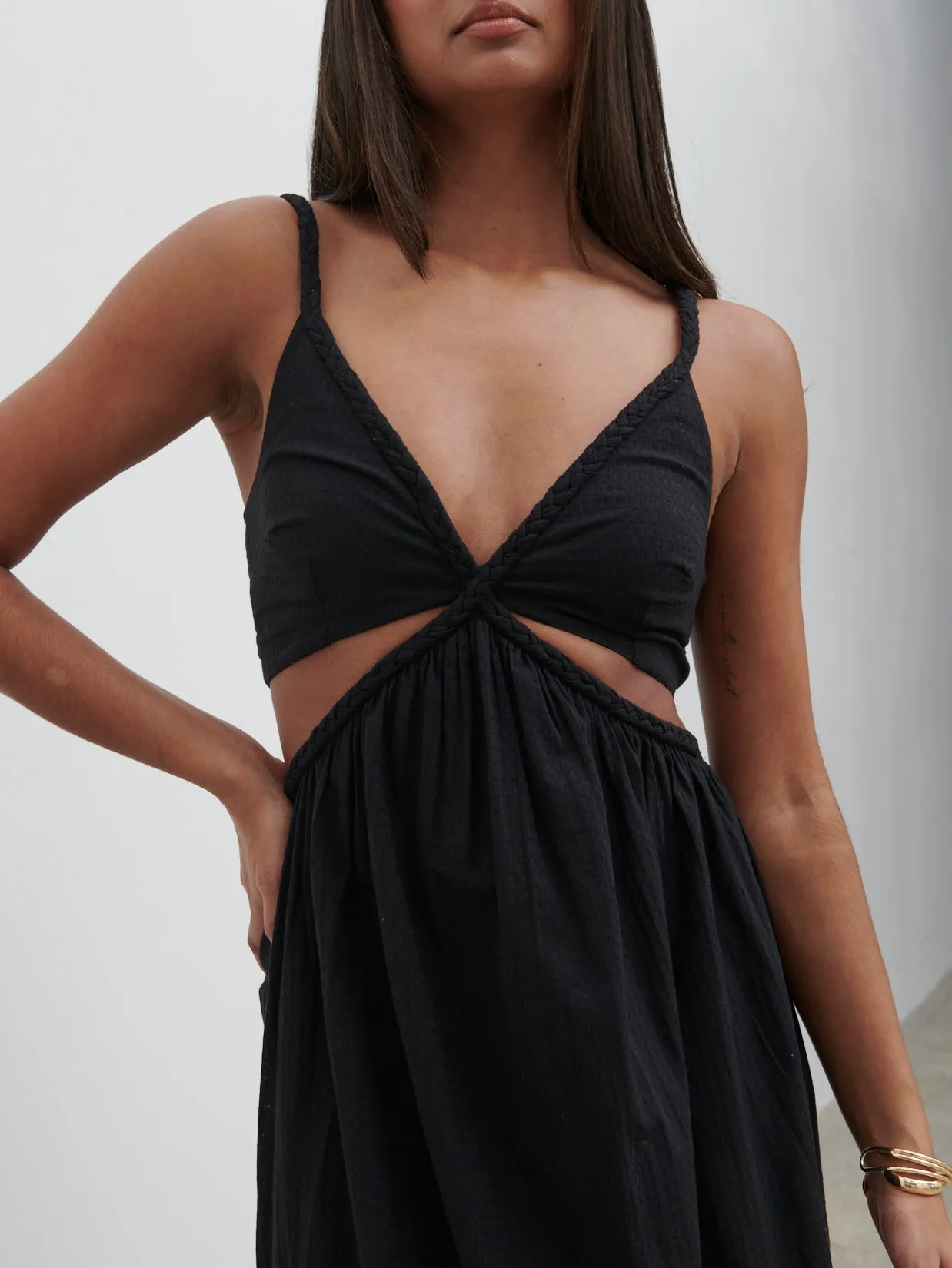 Ramona Cut Out Maxi Dress - Black sold by Pretty Lavish product image thumbnail 4