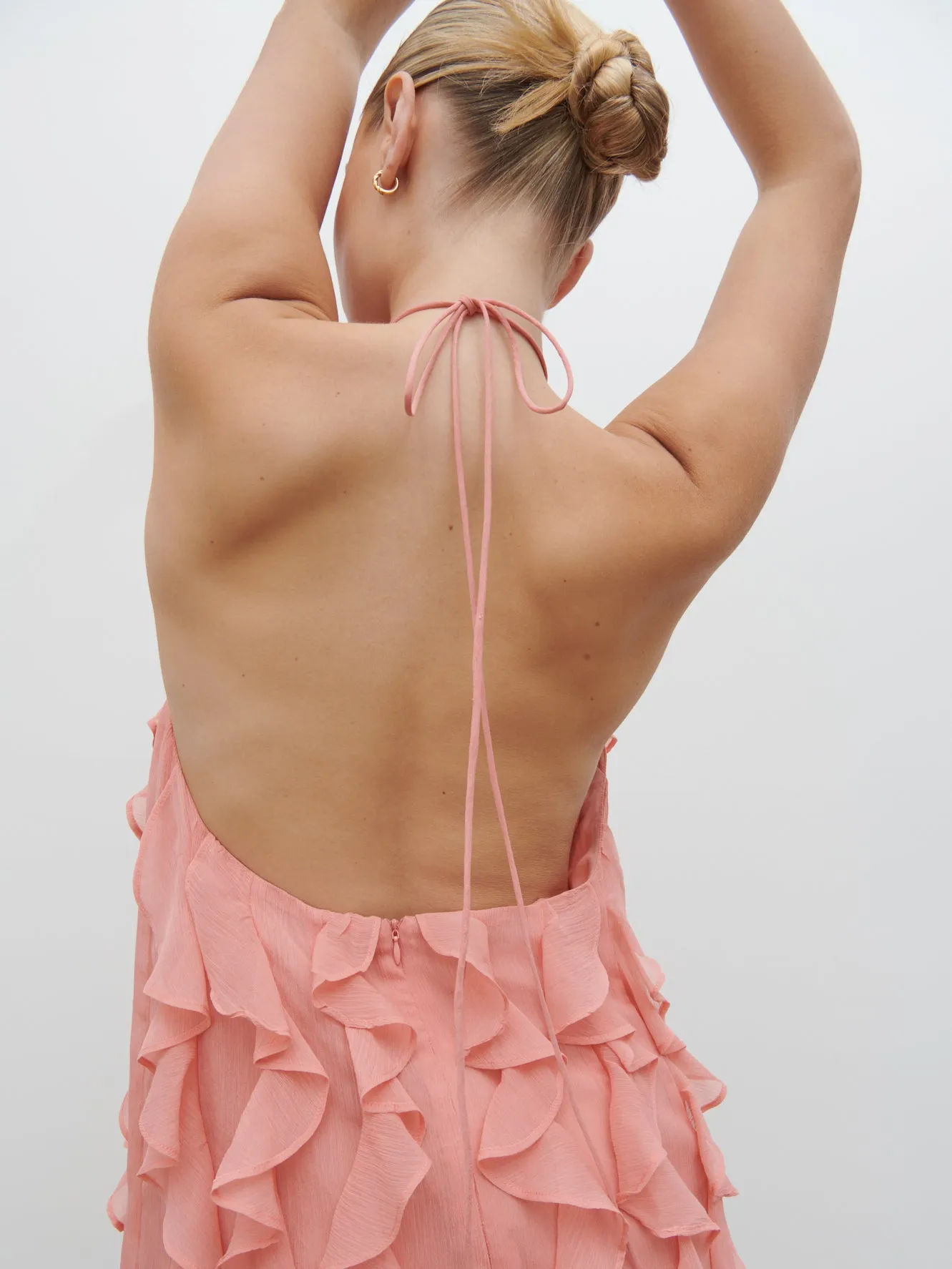 Kelsey Ruffle Mini Dress - Blush sold by Pretty Lavish product image thumbnail 4