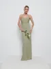 Kehlani Twist Cami Bridesmaid Dress - Olive sold by Pretty Lavish