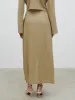 Abigail Wrap Linen Midaxi Skirt - Olive sold by Pretty Lavish