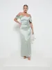 Lucette Recycled Maxi Bridesmaid Dress - Sage sold by Pretty Lavish