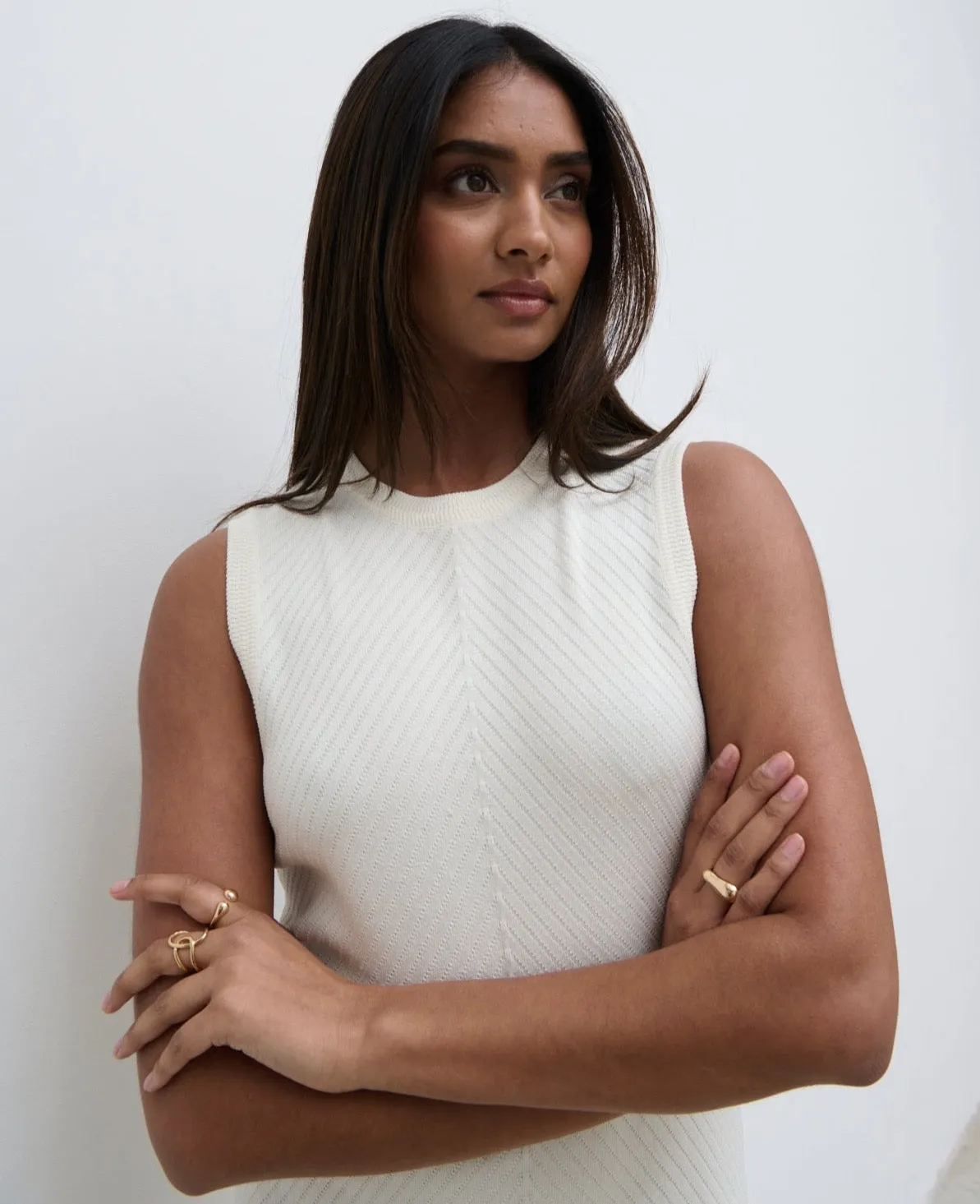 Portia Shift Knit Midaxi Dress - Cream sold by Pretty Lavish product image thumbnail 2