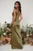 Piper Maxi Bridesmaid Dress - Matte Military Olive sold by Pretty Lavish