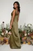 Piper Maxi Bridesmaid Dress - Matte Military Olive sold by Pretty Lavish