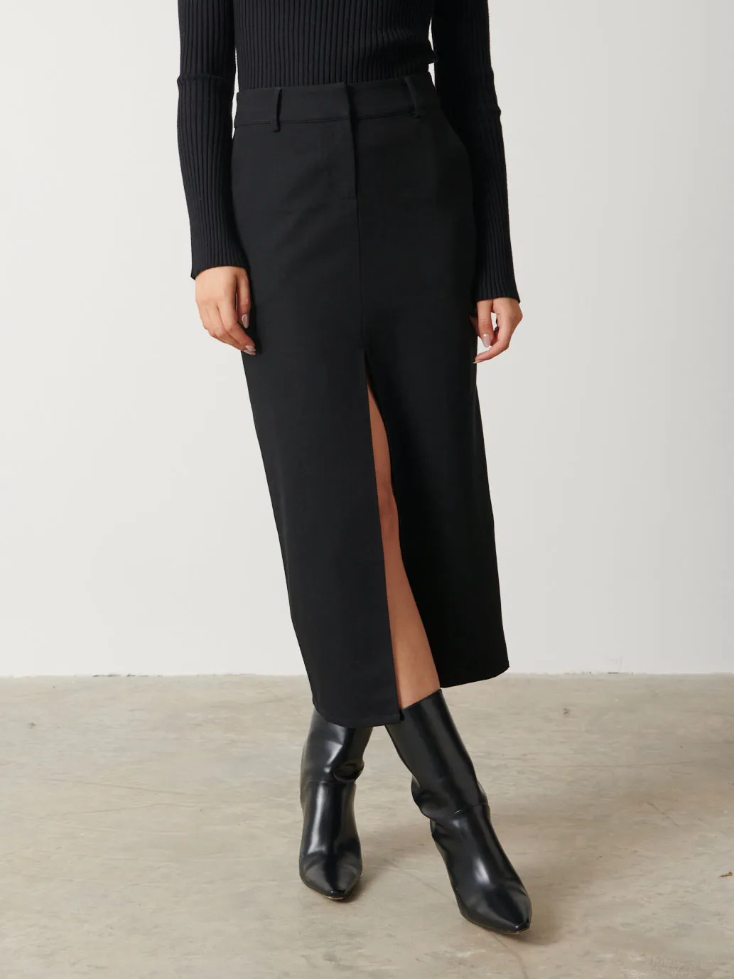 Frankie Tailored Midaxi Skirt - Black sold by Pretty Lavish product image thumbnail 3