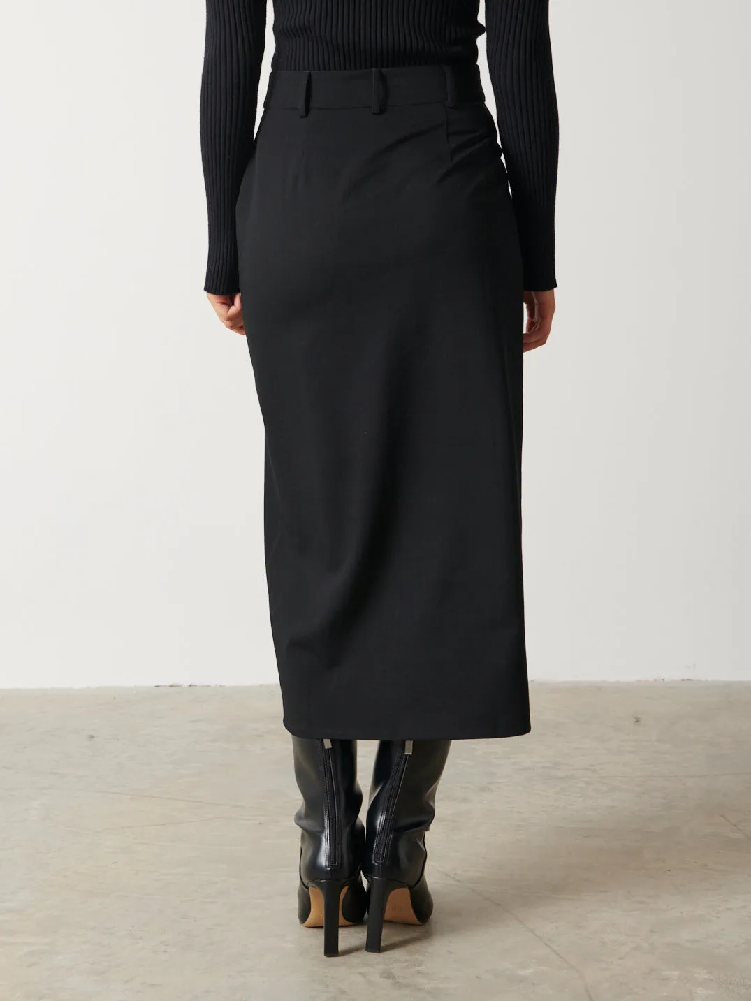 Frankie Tailored Midaxi Skirt - Black sold by Pretty Lavish product image thumbnail 2