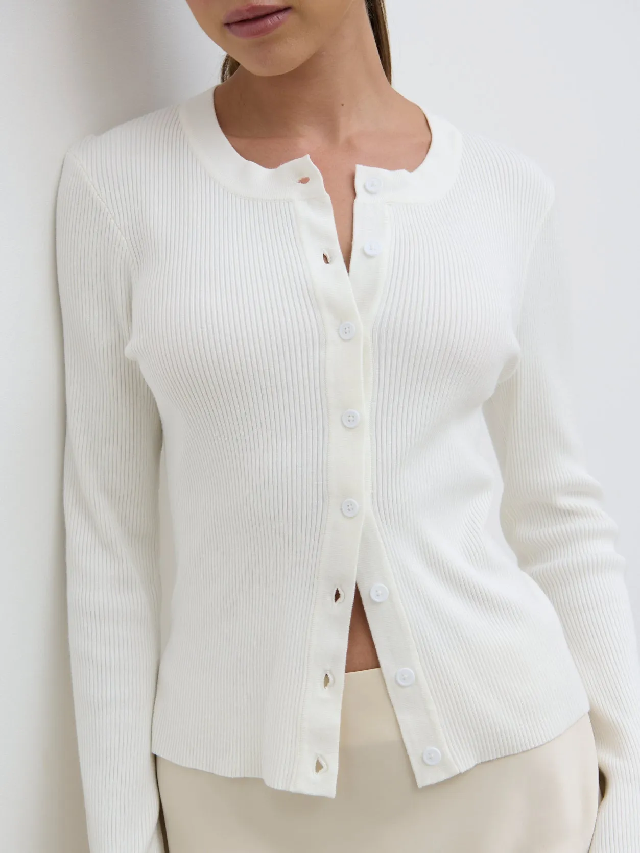 Lacey Button Down Top - Cream sold by Pretty Lavish product image thumbnail 2