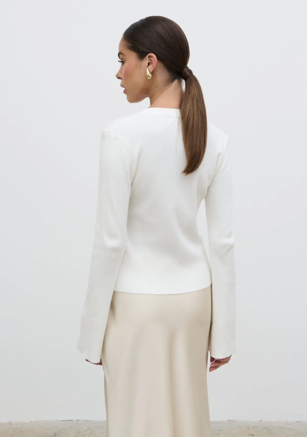 Lacey Button Down Top - Cream sold by Pretty Lavish product image thumbnail 4