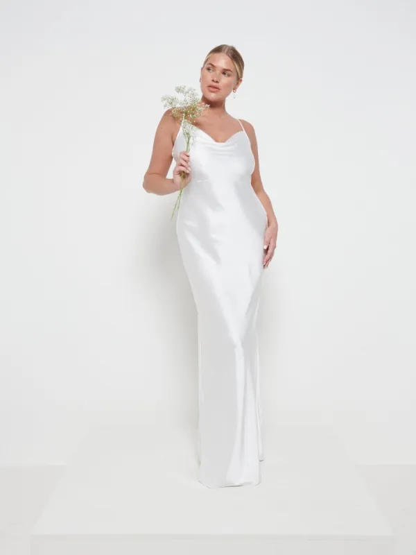 Keisha Maxi Bridesmaid Dress - Matte Ivory sold by Pretty Lavish
